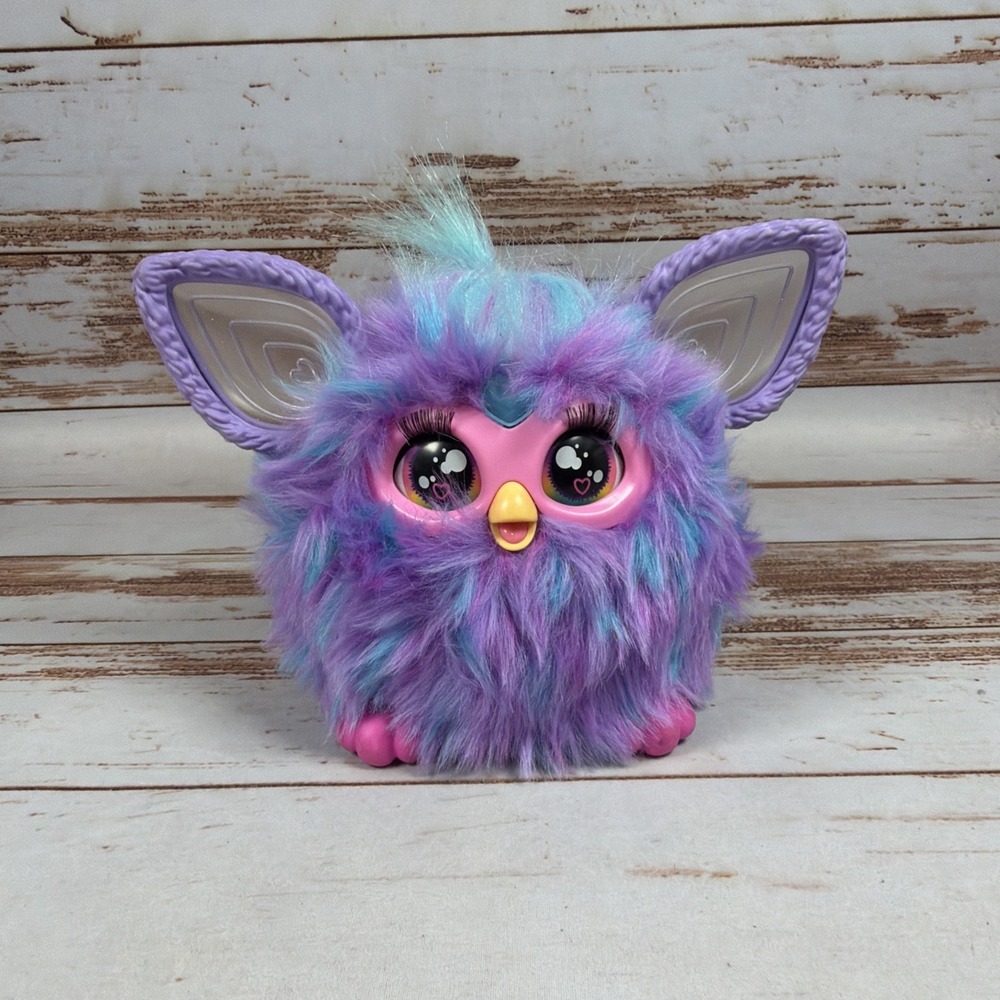 Hasbro Furby 2023 Interactive Plush Toy Purple Blue Pink Light Up Ears Tested